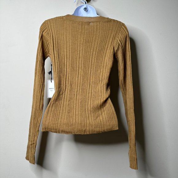 Forever 21 Tan Long Sleeve Lightweight Sweater Women's Small NEW - Picture 4 of 5
